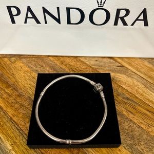 Authentic Pandora Sterling Silver Bracelet size 8”